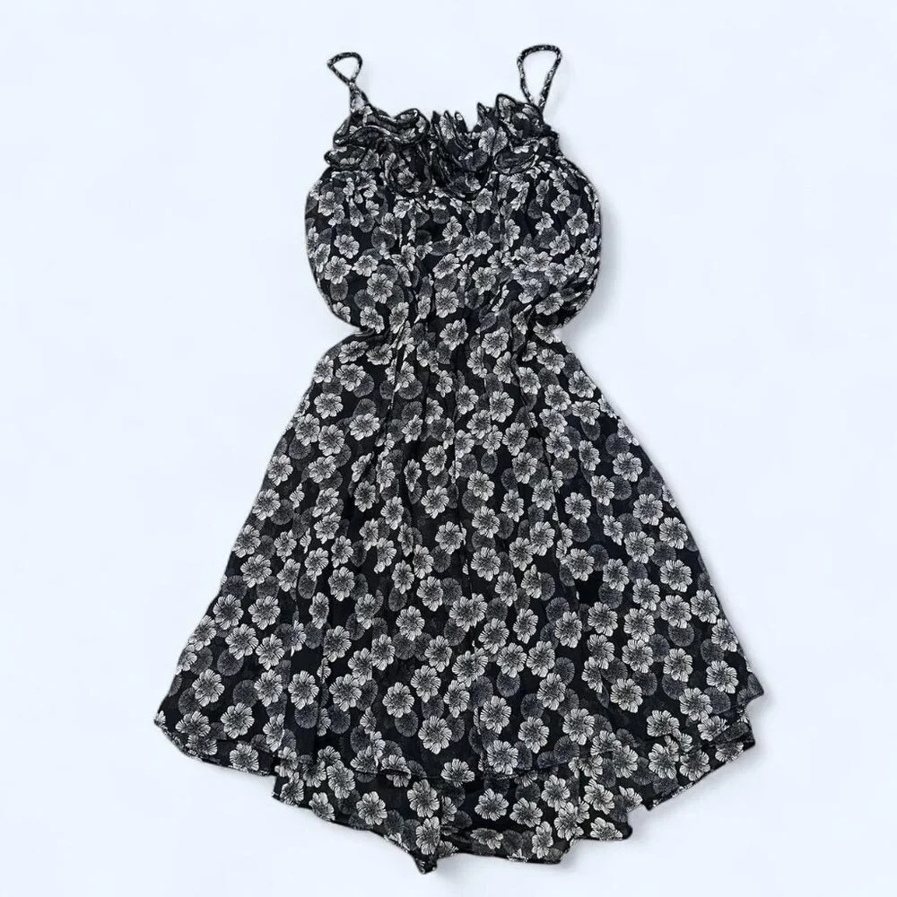 Snap Floral Ruffle Mini Dress - Picture 1 of 4